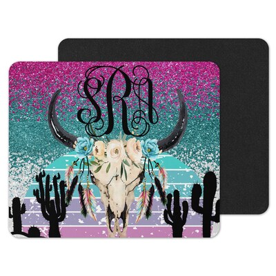 Desert Ombre Skull Custom Personalized Mouse Pad - image1